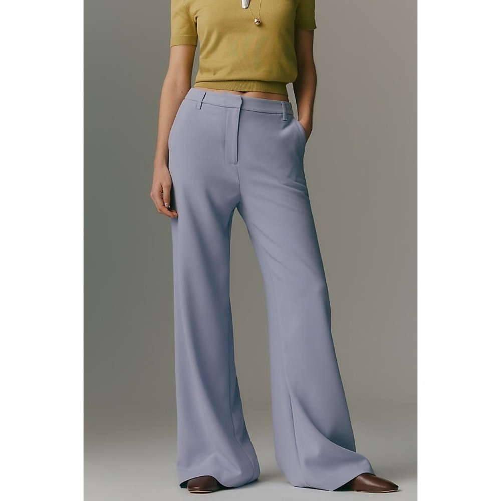 Anthropologie Lavender Wide-Leg Trousers